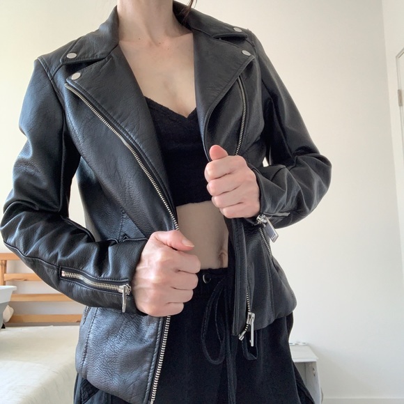 H&M Faux Leather Moto Jacket - Picture 2 of 5